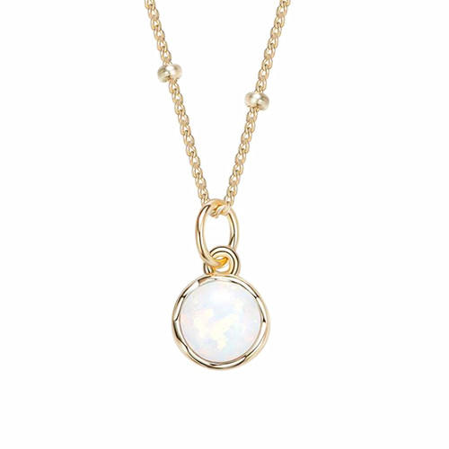 Women gemstone jewelry Australian Opal pendant necklace in 925 silver